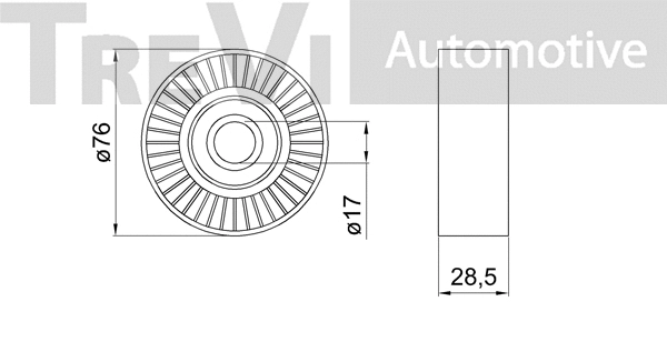 Deflection/Guide Pulley, V-ribbed belt (TA2010)
