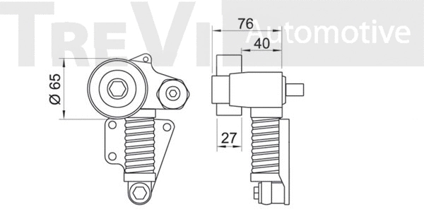 Belt Tensioner, V-ribbed belt