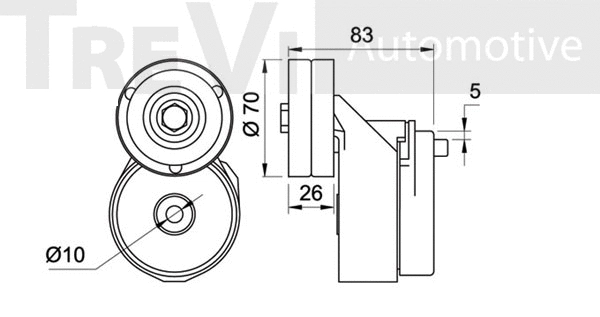 Tensioner Lever, V-ribbed belt