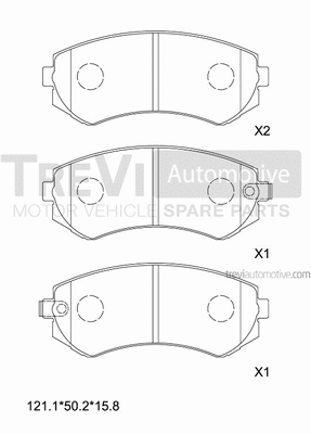 Brake Pad Set, disc brake (PF1044)
