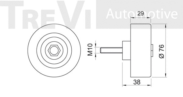 Deflection/Guide Pulley, V-ribbed belt