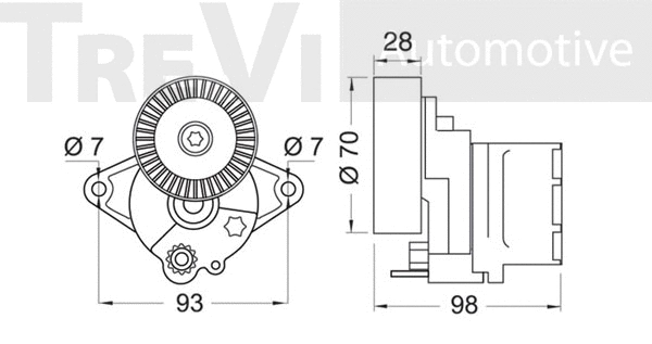 Tensioner Lever, V-ribbed belt