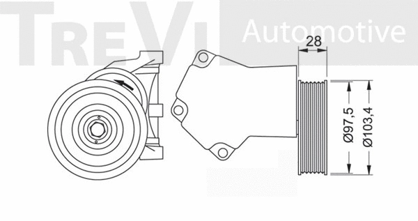 Tensioner Lever, V-ribbed belt