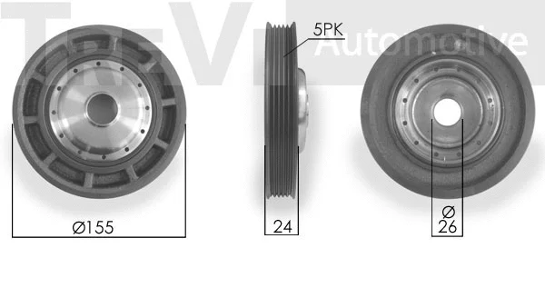 Belt Pulley, crankshaft (PC1007)