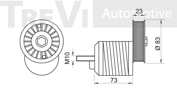 Belt Tensioner, V-ribbed belt (TA1178)