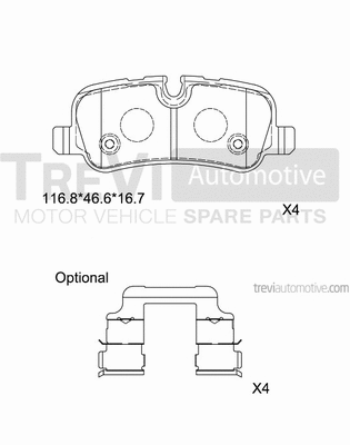 Brake Pad Set, disc brake (PF1190)
