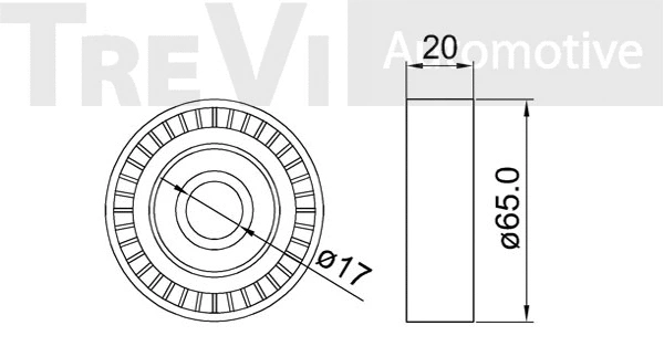 Deflection/Guide Pulley, V-ribbed belt