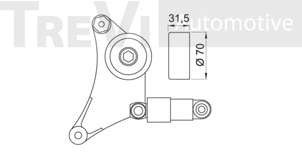 Belt Tensioner, V-ribbed belt