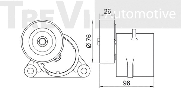 Tensioner Lever, V-ribbed belt