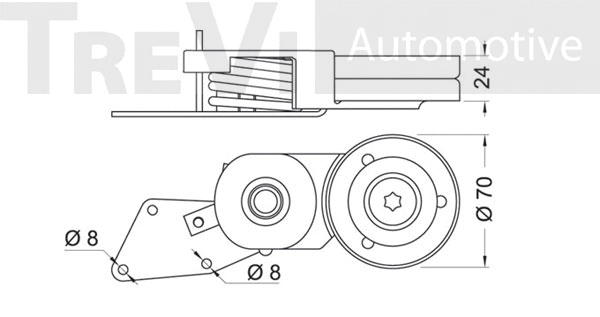 Tensioner Lever, V-ribbed belt