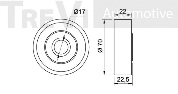 Deflection/Guide Pulley, V-ribbed belt