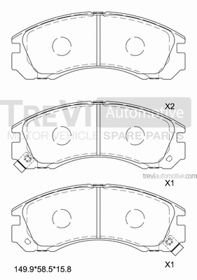 Brake Pad Set, disc brake (PF1575)