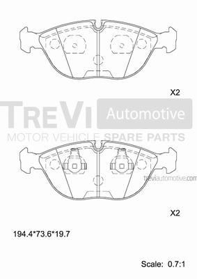 Brake Pad Set, disc brake (PF1000)