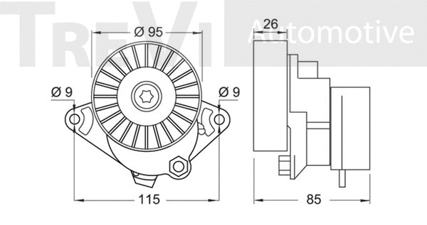 Tensioner Lever, V-ribbed belt