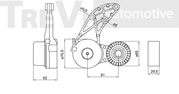 Tensioner Lever, V-ribbed belt
