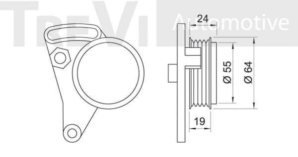 Tensioner Pulley, V-ribbed belt