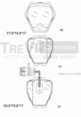 Brake Pad Set, disc brake (PF1233)