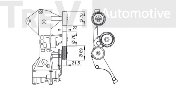 Tensioner Lever, V-ribbed belt