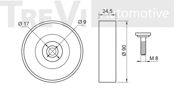 Tensioner Pulley, V-ribbed belt