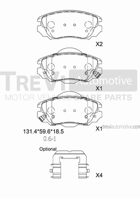 Brake Pad Set, disc brake (PF1418)