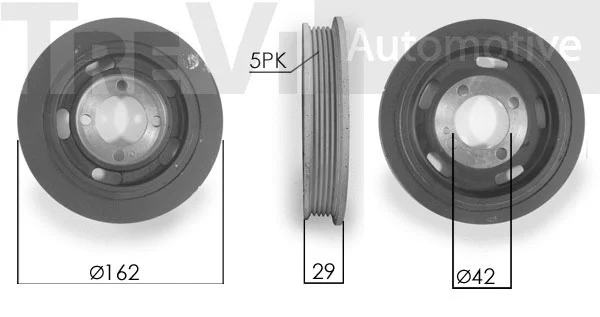 Belt Pulley, crankshaft (PC1208)