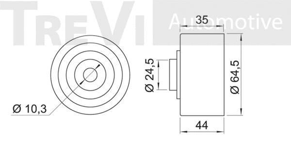 Deflection/Guide Pulley, timing belt