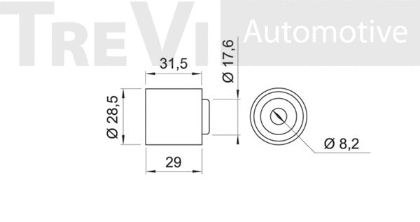 Deflection/Guide Pulley, timing belt