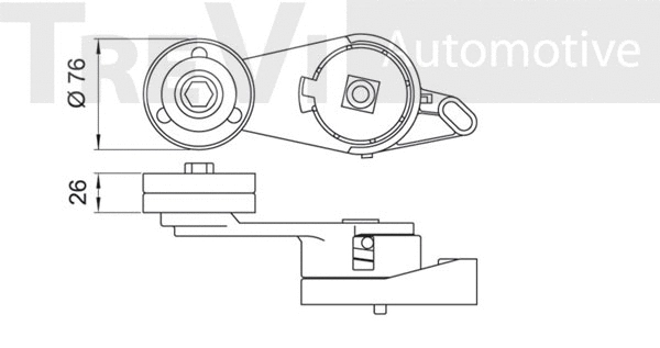 Tensioner Lever, V-ribbed belt