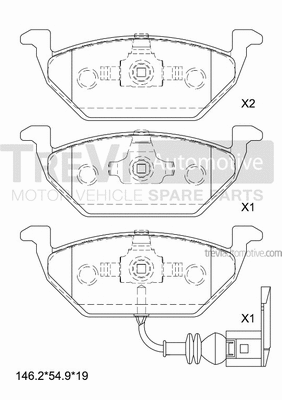 Brake Pad Set, disc brake (PF1085)