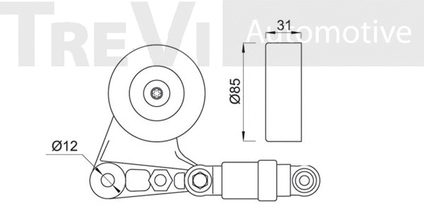 Tensioner Lever, V-ribbed belt