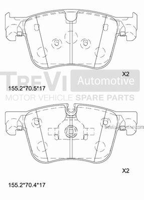 Brake Pad Set, disc brake (PF1521)