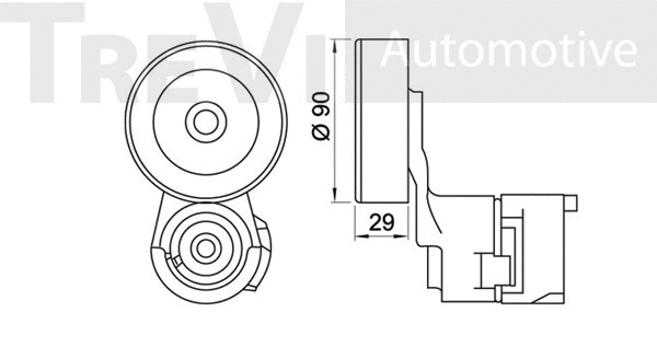 Tensioner Lever, V-ribbed belt (TA2023)