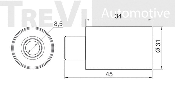 Deflection/Guide Pulley, timing belt
