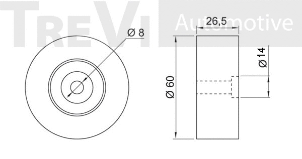 Deflection/Guide Pulley, V-ribbed belt
