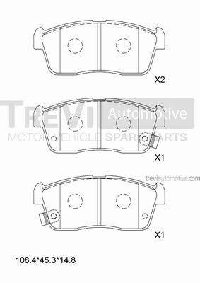 Brake Pad Set, disc brake (PF1154)