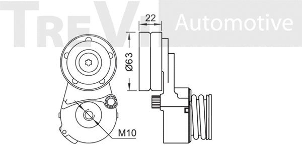 Tensioner Lever, V-ribbed belt