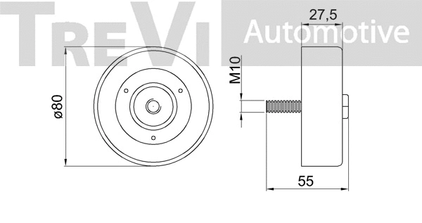 Tensioner Pulley, V-ribbed belt