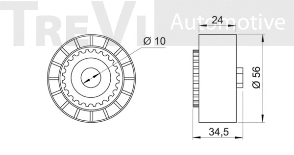 Tensioner Pulley, V-ribbed belt