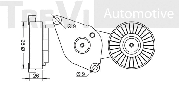 Tensioner Lever, V-ribbed belt
