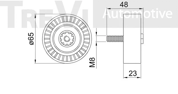 Tensioner Pulley, V-ribbed belt