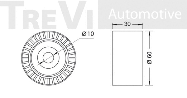 Deflection/Guide Pulley, V-ribbed belt