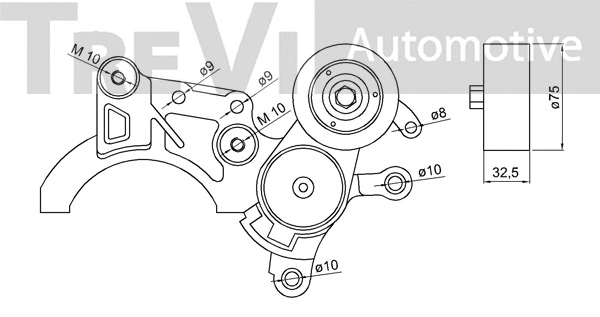 Tensioner Lever, V-ribbed belt
