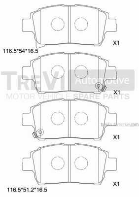 Brake Pad Set, disc brake (PF1431)