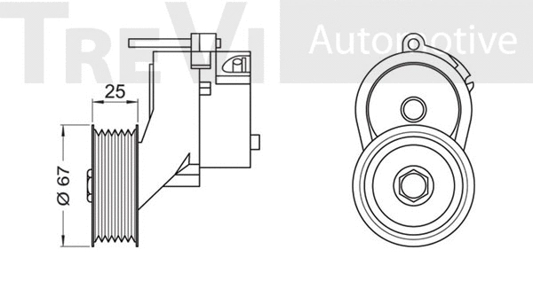 Tensioner Lever, V-ribbed belt