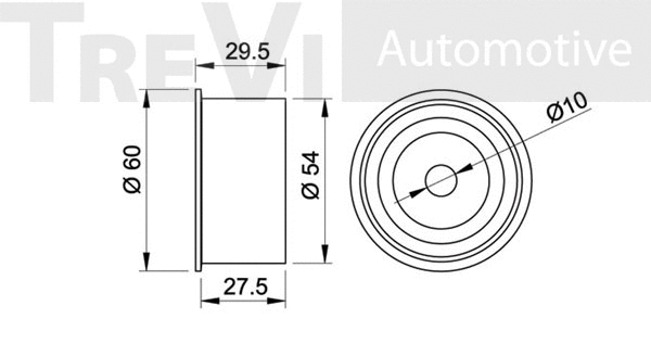 Deflection/Guide Pulley, timing belt