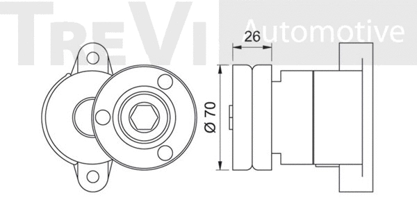 Tensioner Lever, V-ribbed belt