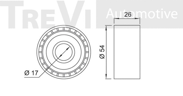 Deflection/Guide Pulley, V-ribbed belt