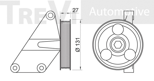 Tensioner Pulley, V-ribbed belt