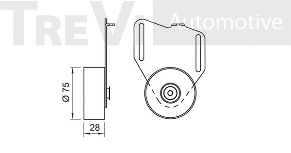 Tensioner Pulley, V-ribbed belt