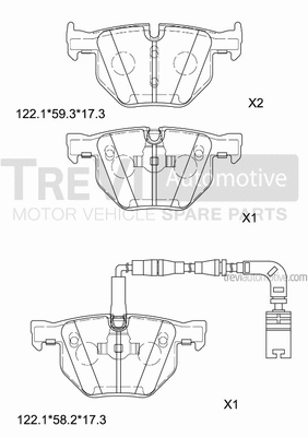 Brake Pad Set, disc brake (PF1249)
